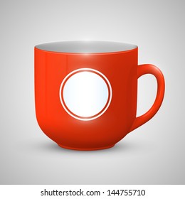 Mug with space for text color red