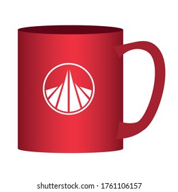 mug with stationery template vector illustration design