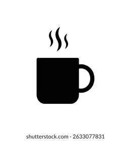 Mug with Steam Rising Above Handle on the Right
