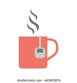 mug with tea bag icon image 