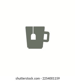 Mug with Tea Bag Vector Icon Vector illustration