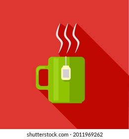 Mug of Tea Flat Icon Vector illustration 