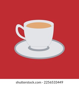 Mug With tea in a flat style  vector 