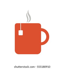 mug tea hot drink office vector illustration eps 10