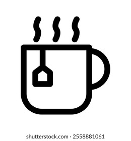 a mug of tea icon, beverage, drink, vector illustration