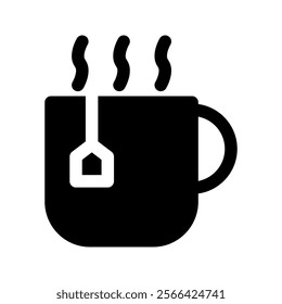 Mug of tea icon, beverage, drink, vector illustration