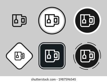 mug tea icon set. Collection of high quality black outline logo for web site design and mobile dark mode apps. Vector illustration on a white background