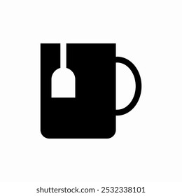 Vector de signo de icono de taza de té