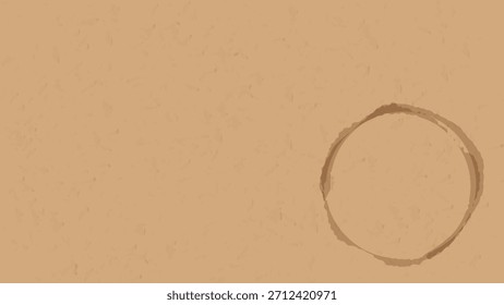 Mug trace on a cardboard. Coffee or tea stains.