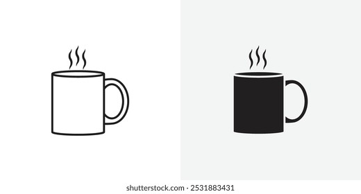 Conjunto de ícones de vecor caneca. Ilustrador de vetor de ações. EPS 10