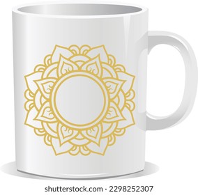 mug vector design art mandala with mug eps 