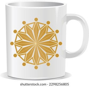 mug vector design art mandala with mug eps 