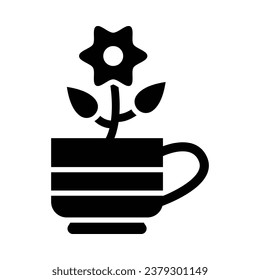 Mug Vector Glyph Icon For Personal And Commercial Use.
