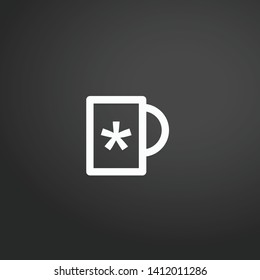 Mug vector icon. Mug concept stroke symbol design. Thin graphic elements vector illustration, outline pattern for your web site design, logo, UI. EPS 10.