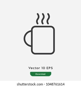 Mug vector icon. Cup tea symbol. Best modern flat pictogram illustration for web and mobile apps design.
