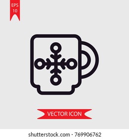 Mug vector icon, illustration symbol
