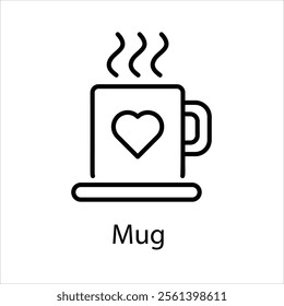 Mug Vector icon stock illustration