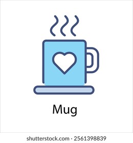 Mug Vector icon stock illustration