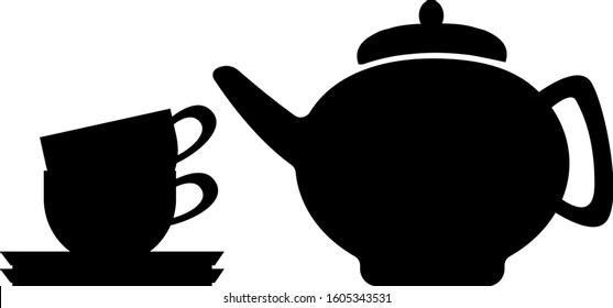 Mug vector illustration . coffee cups. 
Illustration of teapot .