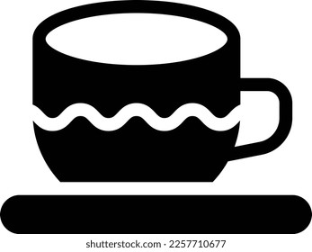 ilustración de mug Vector en un fondo transparente. Símbolos de calidad superior. Iconos vectoriales de glifos para diseño de conceptos y gráficos. 
