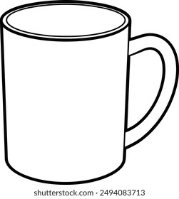 Mug Vector Image with White Background