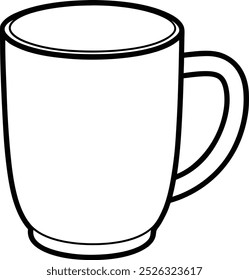 Mug vector line art design illustration with white background