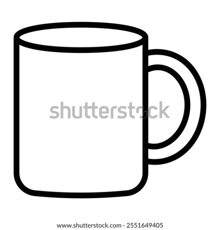 Mug Vector Line Icon Design