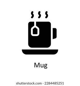 Mug Vector   solid Icons. Simple stock illustration stock