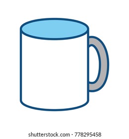 mug  white nad blue vector illustration