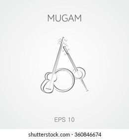 Mugam musical instruments. Mugam - folk musical compositions from Azerbaijan. Mugham.