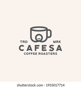 muge coffee shop logo template line