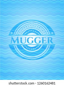 Mugger water wave badge.