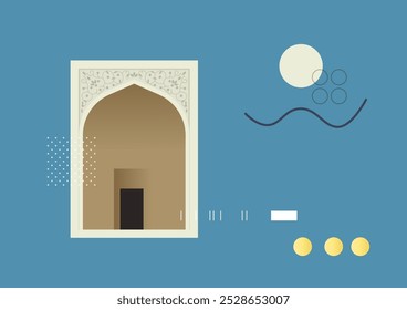 Elementos de janela de arco mogol - ilustração de estoque como arquivo EPS 10