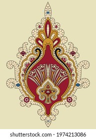 Mughal Art, Indian style motif