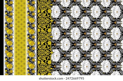 Mughal Arts and Ethic Textile Digital Motifs
