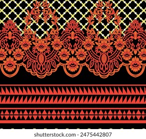 Mogulkunst und ethische textile digitale Motive