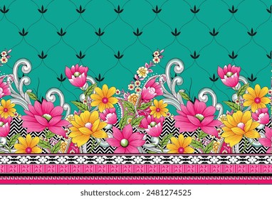 Mughal Arts and Ethic Textile Digital Motifs