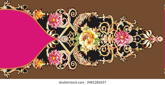 Mughal Arts and Ethic Textile Digital Motifs