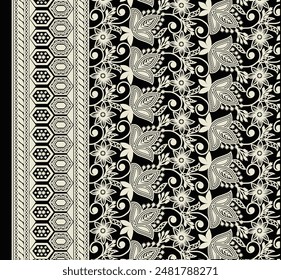 Motivos digitales de artes mogoles y textiles éticos