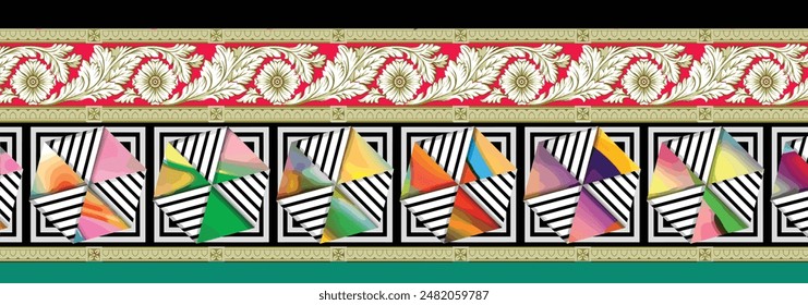 Mughal Arts and Ethic Textile Digital Motifs