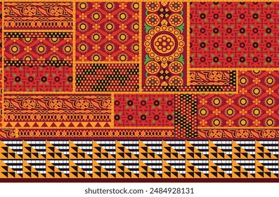 Mogulkunst und ethische textile digitale Motive