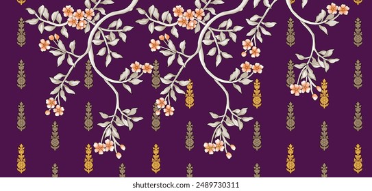 Mughal Arts and Ethic Textile Digital Motifs