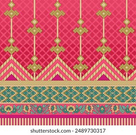 Mughal Arts and Ethic Textile Digital Motifs