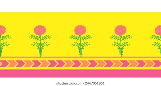 mughal border pattern , seamless pattern , Indian pattern print , seamless border indian