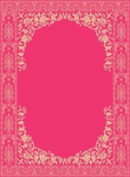 Mughal Decorative Arch. Islamic Geometric Pattern Frame For Invitation