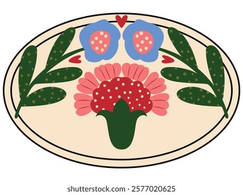 Mughal decorative ornamental floral. Vintage intricate traditional mughal style with flowers and foliage. Vector illustration