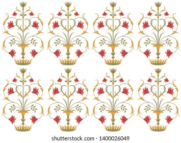 Mughal Floral  Pattern Motif Pattern