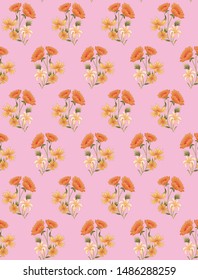  mughal flower colorful bunch pattern background 