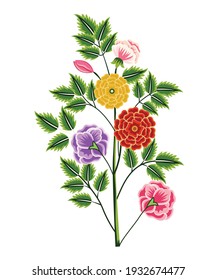 Mughal flower motif bunch border