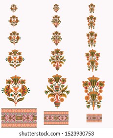 mughal flower motif bunch design 